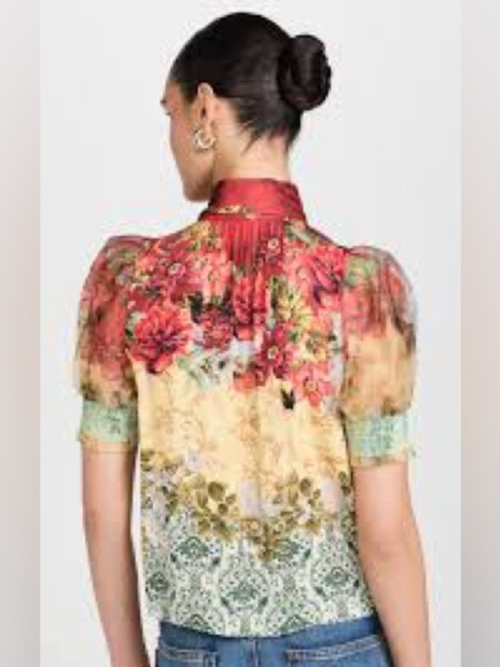 Alice + Olivia Brentley Tie Neck Blouse - Picture 3 of 6